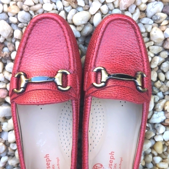 Like new Marc Joseph New York Grand St. Red Leather Loafers, sz 7.5 - Picture 2 of 9
